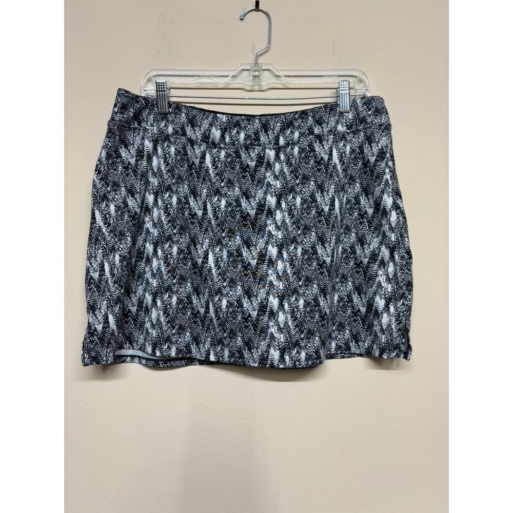 Tranquility‎ By Colorado Black White Patterned Athletic Skort XL Built In Shorts